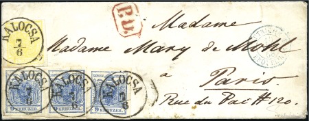 Stamp of Hungary POST NACH FRANKREICH - DESTINATION FRANCE
9Kr bla