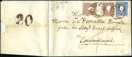 Stamp of Hungary POST IN DIE LEVANTE (TÜRKEI)
15Kr blau + 10Kr bra