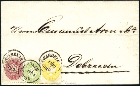 Stamp of Hungary 2-AUSGABEN DREIFARBENFRANKATUR
5Kr rot + 3Kr grün