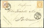 Stamp of France 1872 Deux lettres de Marseille pour Palerme avec t
