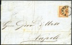 Stamp of France 1862 40c Empire dent. obl. càd Napoli sur lettre d