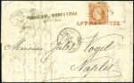 Stamp of France 1862 40c Empire dent. obl. rectangle de points 184