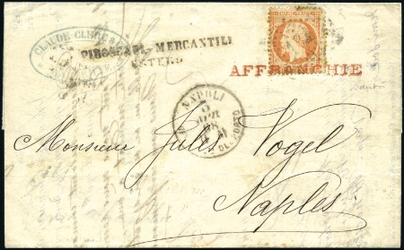 Stamp of France 1862 40c Empire dent. obl. rectangle de points 184