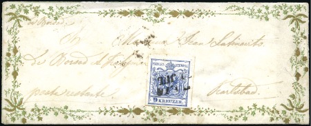 Stamp of Hungary ZIERBRIEF
9Kr blau Maschinpapier Type IIIb mittig