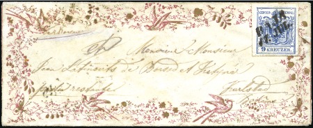 Stamp of Hungary ZIERBRIEF
9Kr blau Maschinpapier Type IIIa auf bu