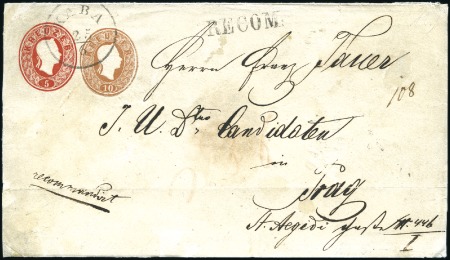 Stamp of Hungary 5Kr rot Ganzsachenumschlag + Zusatzfrankatur 10Kr 