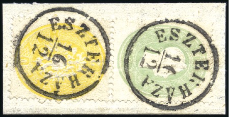 Stamp of Hungary AUSGABENMISCHFRANKATUR
1863 2Kr gelb eng gezähnt 