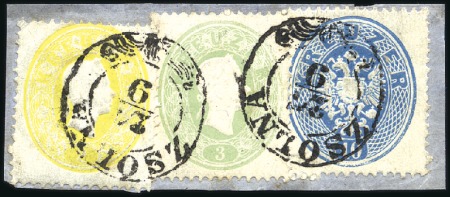 Stamp of Hungary AUSGABENMISCHFRANKATUR
1863 10Kr blau eng gezähnt