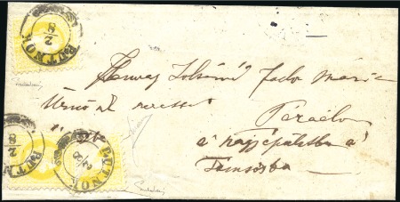 Stamp of Hungary PUTNOK 2KR HALBIERUNG
2Kr gelb - 3 Werte davon 1x