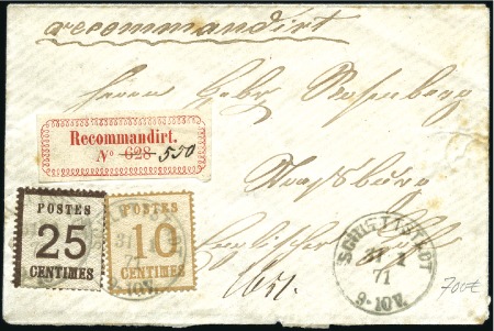 Stamp of France » Guerre de 1870-1871 Alsace-Lorraine 25c +10c obl. Schlettstadt 31.1.71