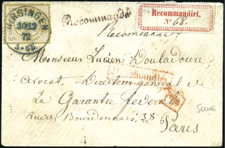 Stamp of France » Guerre de 1870-1871 Alsace-Lorraine : Lettre en recommandé avec Allema