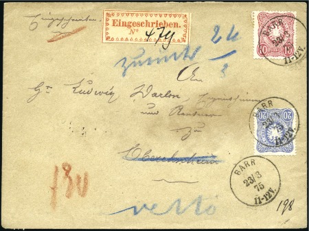 Stamp of France » Guerre de 1870-1871 Alsace-Lorraine : Lettre recommandé avec Allemagne
