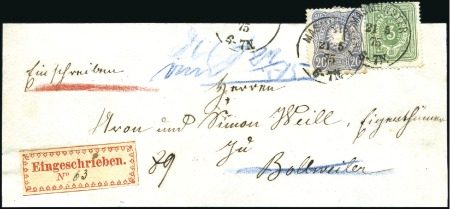 Stamp of France » Guerre de 1870-1871 Alsace-Lorraine : Devant de lettre recommandé avec