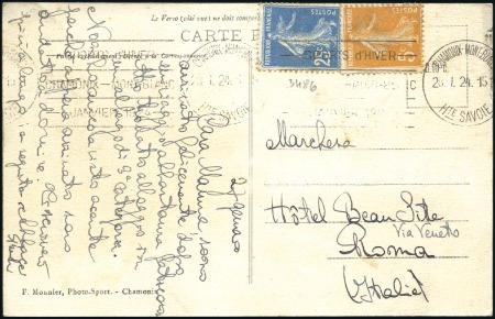 Stamp of Olympics 1924 (Jan 28, Fourth Day of Games) Picture postcar