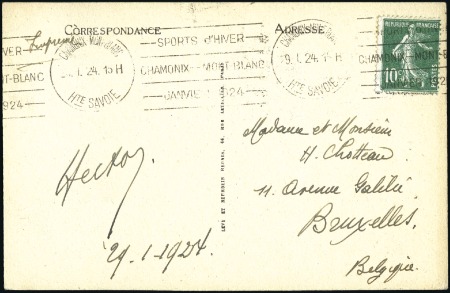 Stamp of Olympics 1924 (Jan 29, Fifth Day of Games) Picture postcard