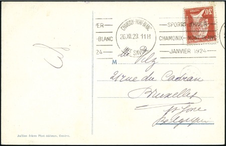 Stamp of Olympics 1923 (Dec 26) Picture postcard of a glacier in Cha