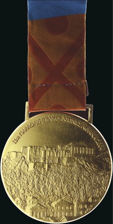 Stamp of Olympics 2004 Athens Paralympics winner's medal in Athletic
