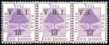 Stamp of South Africa » Orange Free State 1900 1d on 1d Purple with variety "no stop and I o