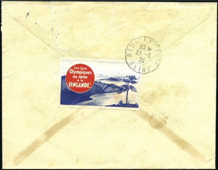 Stamp of Olympics » 1940 Helsinki (Cancelled) 1940 Helsinki: 1939 (Jun 18) Envelope with OLYMPIC