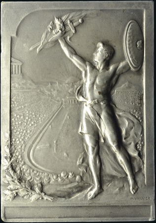 Stamp of Olympics » 1906 Athens 1906 Athens plaque in silvered bronze by Vennier d