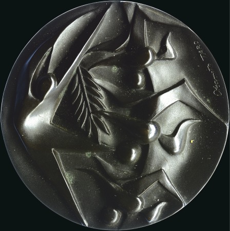 Stamp of Olympics 1964 Tokyo participation medal in original case, c