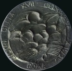 Stamp of Olympics 1960 Rome participation medal, minor oxidisation, 