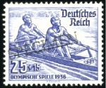 Stamp of Olympics 1936 Berlin set of 8 with "SPECIMEN" ovpt, mint hi