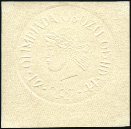 Stamp of Olympics » 1944 Polish P.O.W. Camps 1944 Gross Born POW Camp Olympic WINNER'S MEDAL on