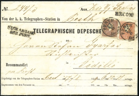 Stamp of Hungary TELEGRAPHISCHE DEPESCHE - TELEGRAPHIC DESPATCH


