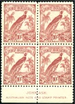 Stamp of New Guinea 1932 Redrawn 10s and £1 in lower matching lower ma