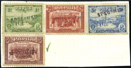 Stamp of Papua 1934 Protectorate set of four with Bechuanaland hs