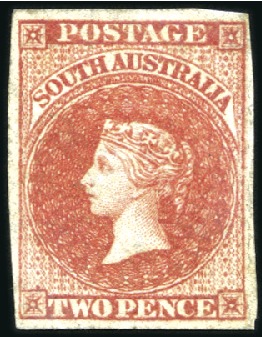 Stamp of Australia » South Australia 1855 London printing 2d rose-carmine fresh unused