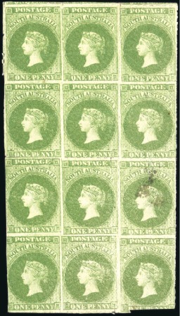 Stamp of Australia » South Australia 1860-69 Second roulette issue 1d bright yellow gre