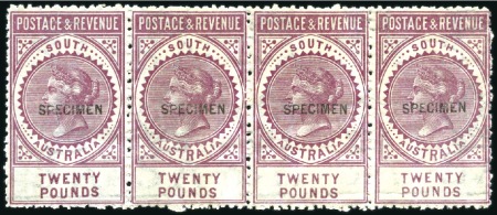 Stamp of Australia » South Australia 1886-96 High values, 2s6d to £20 (the £5 is grey,