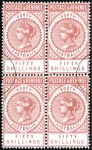 Stamp of Australia » South Australia 1886-96 High values, £2, 50s, £4 and £5, each in a