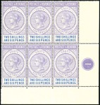 Stamp of Australia » South Australia 1886 High values, plate proofs of 2s6d and 5s, bic