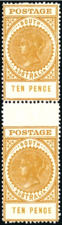 Stamp of Australia » South Australia 1904-11 Thick POSTAGE 10d orange (unlisted shade)
