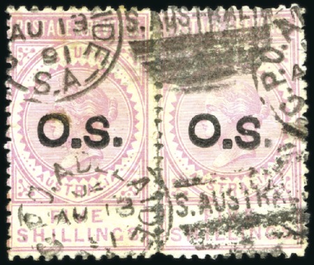Stamp of Australia » South Australia OFFICIALS: Official ovpt "O.S." in large block typ
