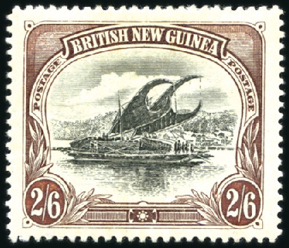 Stamp of Papua 1901-05 Lakatoi wmk vertical 2s6d, thick paper lin