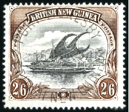 Stamp of Papua 1901-05 Lakatoi wmk vertical 2s6d, thin paper comb