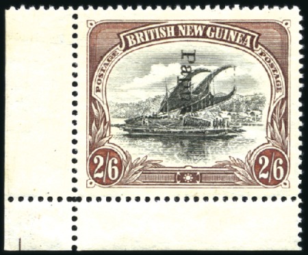 Stamp of Papua 1907 Small Papua 2s6d lower left corner marginal s