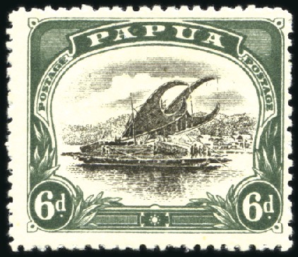 Stamp of Papua 1909 Litho small "PAPUA" wmk sideways perf.12 1/2,