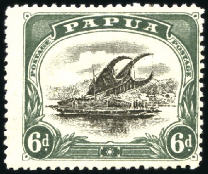 Stamp of Papua 1909 Litho small "PAPUA" wmk sideways perf.12 1/2,