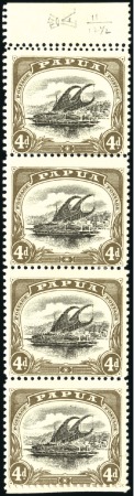 Stamp of Papua 1909 Litho small "PAPUA" wmk sideways mixed perfor
