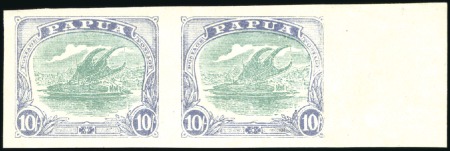 Stamp of Papua 1916-31 Bicolour Lakatoi 10s imperforate plate pro