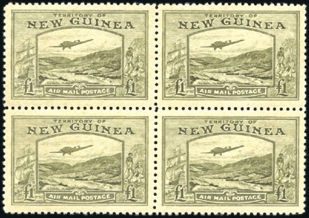 Stamp of New Guinea 1939 Airmail £1 Bulolo, a very well centred unmoun