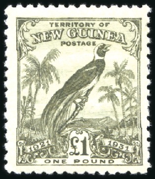 Stamp of New Guinea 1931 (With dates) set of 13 to £1, fresh mint, odd