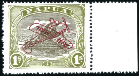 Stamp of Papua 1930 Airplane ovpt on 1s Lakatoi, Harrison printin
