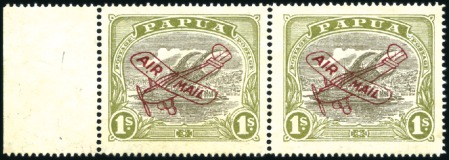 Stamp of Papua 1930 Airplane ovpt on 1s Lakatoi, Harrison printin