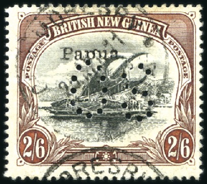 Stamp of Papua OFFICIALS: 1908 perf. OS 2s6d thin paper fine used